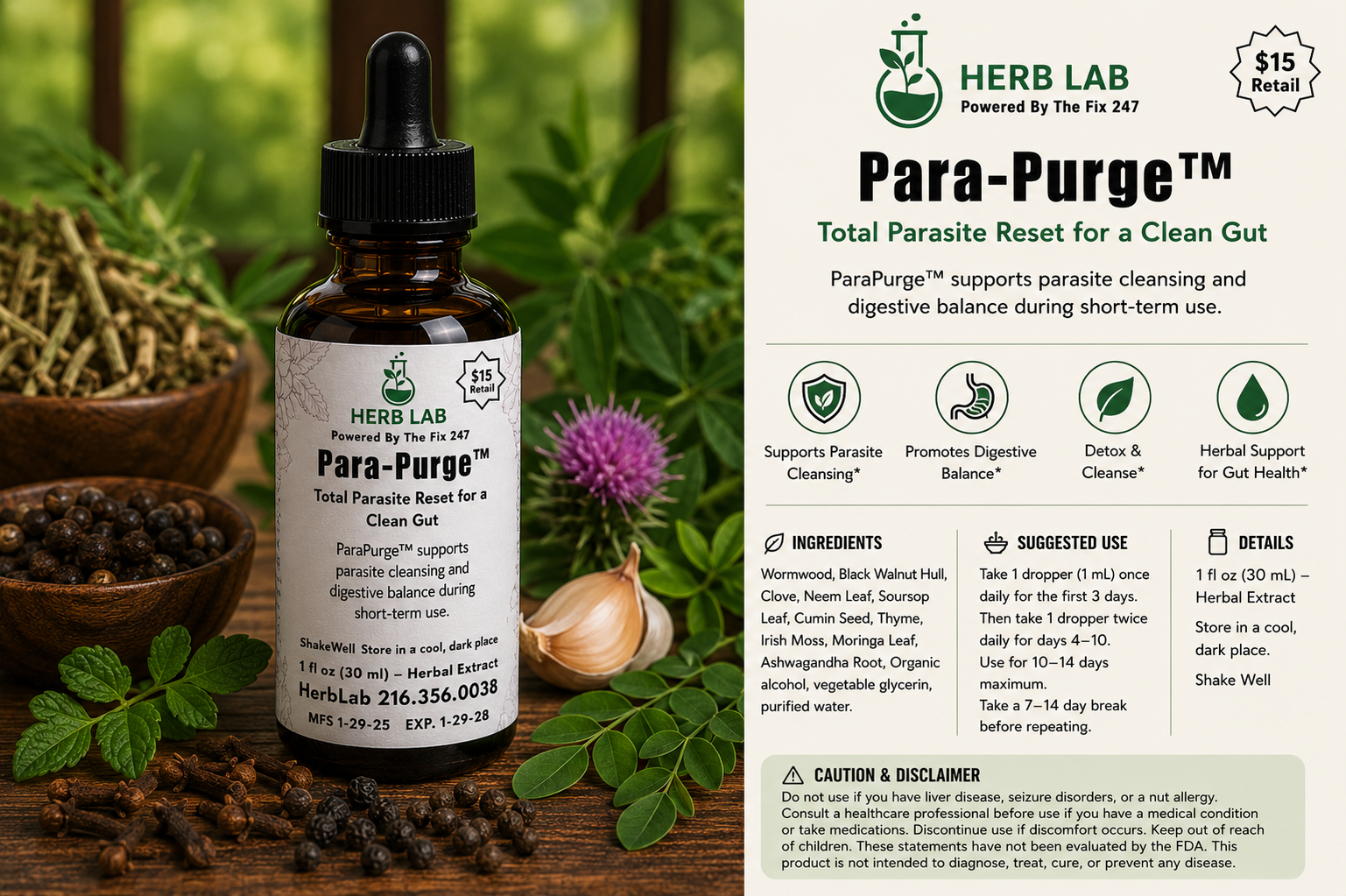 Herb Lab®-PARA-PURGE™ Tinture